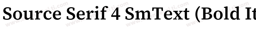 Source Serif 4 SmText (Bold Italic)字体转换